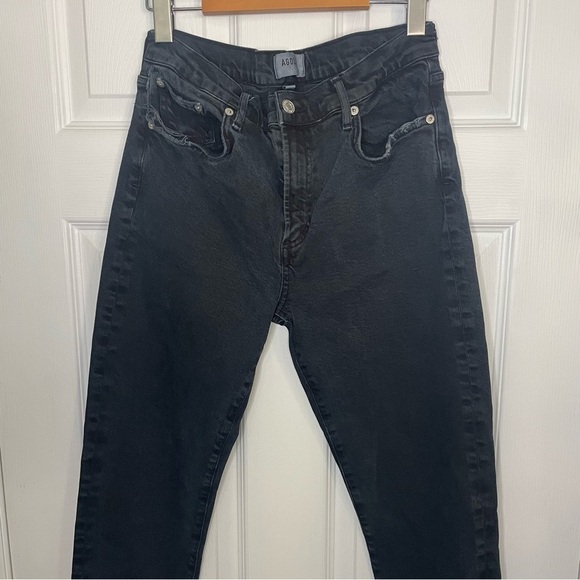 Agolde Toni Faded Black Distressed Ankles Jeans 31 - Picture 4 of 8